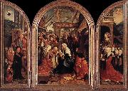 CORNELISZ VAN OOSTSANEN, Jacob Triptych of the Adoration of the Magi fd Spain oil painting artist